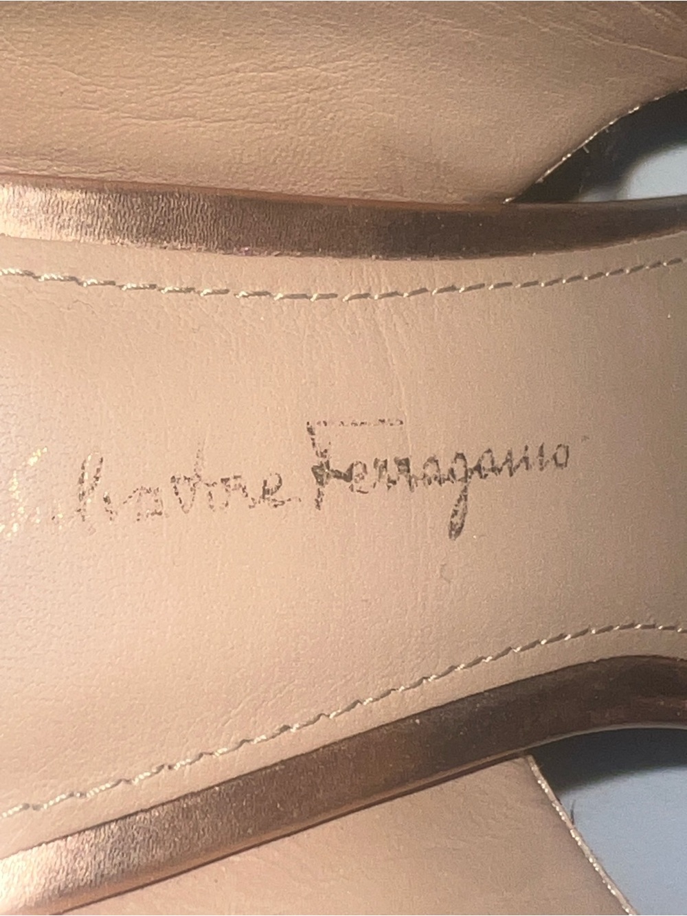 Salvatore Ferragamo Rose Gold Block Heels with Multicolor Fringe-LOW PRICE!🌟 - Picture 2 of 9